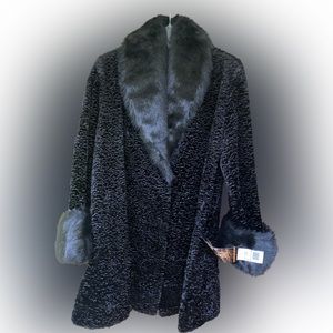 Alpine Studio Black Coat 37 inches in length.